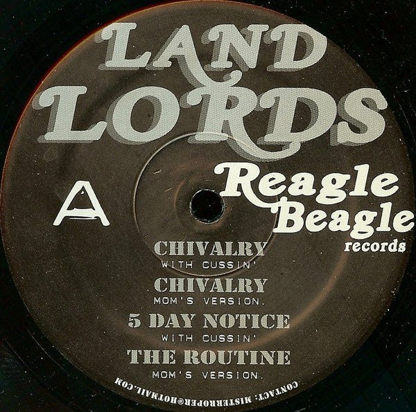 The Land Lords- Chivalry/5 Day Notice, Second Hand 12 Inch Single