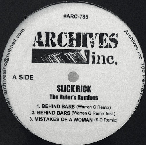Slick Rick- The Ruler's Remixes, Second Hand 12 Inch Single