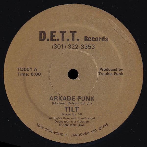 Arkade Funk- Tilt, Second Hand 12 Inch Single Vinyl Record