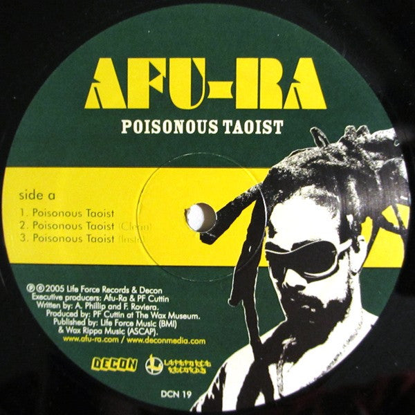 Afu Ra- Poisonous Taoist/Sucka Free, Second Hand 12 Inch Single