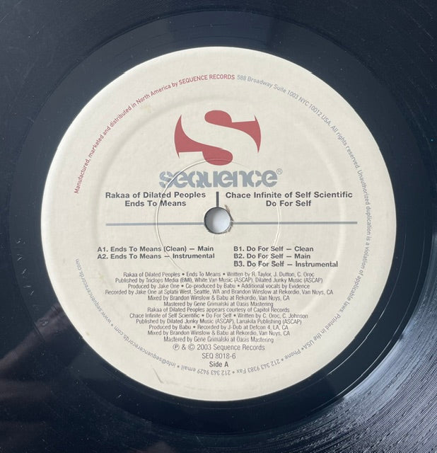 Babu- Ends To Means/Do For Self, Second Hand 12 Inch Single