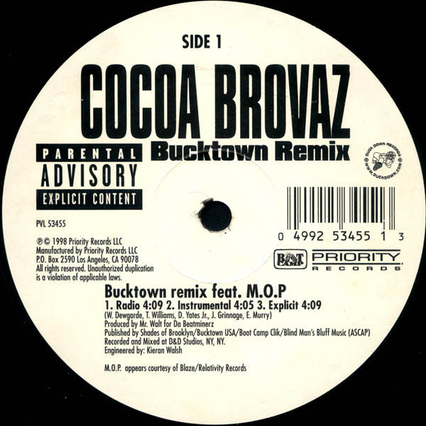 Cocoa Brovaz- Bucktown RMX, Second Hand 12 Inch Single