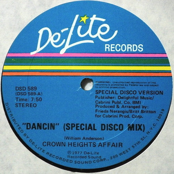 Crown Heights Affair- Dancin', Second Hand 12 Inch Single