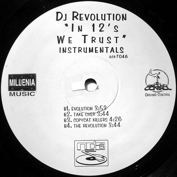 DJ Revolution- In 12's We Trust Instrumentals, Second Hand 2LP