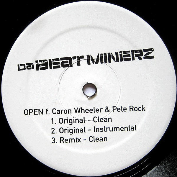 Da Beat Minerz- Open/Anti Love Movement/Live & Direct, Second Hand 12 Inch Single