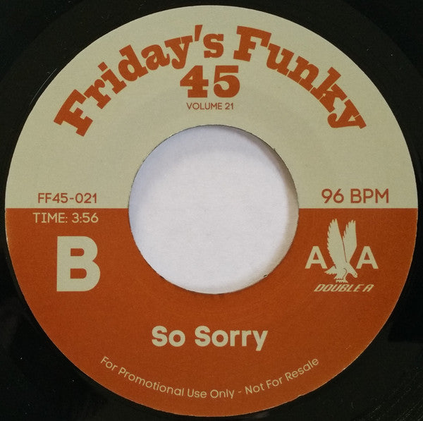 Double A- Strumming My Pain & So Sorry, New 7 Inch Single