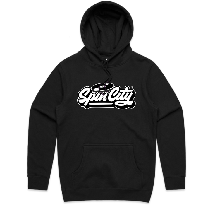 Spin City Logo Hoodie / Black