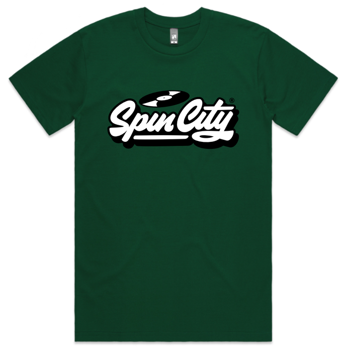 Spin City Logo Tee / Emerald Green