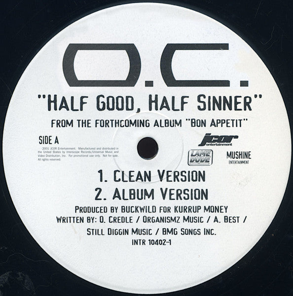 OC- Half Good, Half Sinner, Second Hand 12 Inch