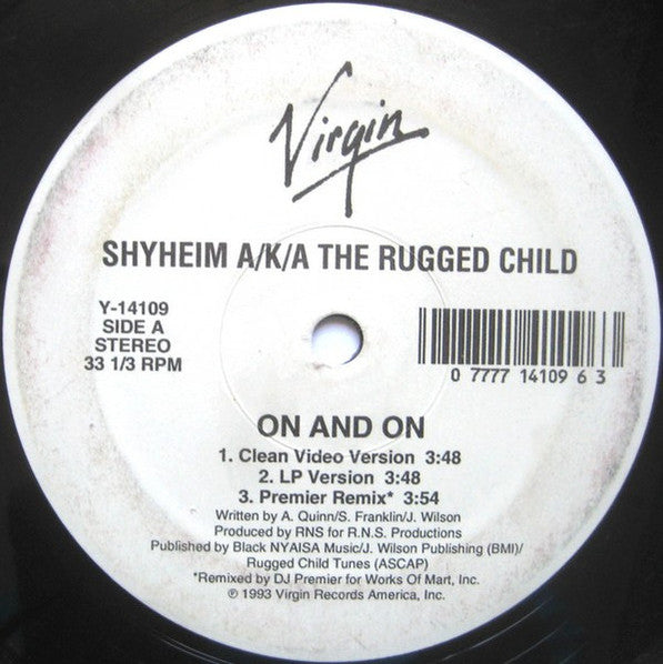 Shyheim- On & On, Second Hand 12 Inch Single