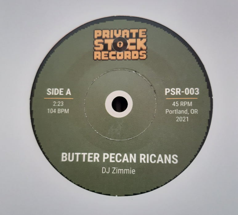 DJ Zimmie/Double A- Butter Pecan Ricans/Dr Jawn, New 7 Inch Single