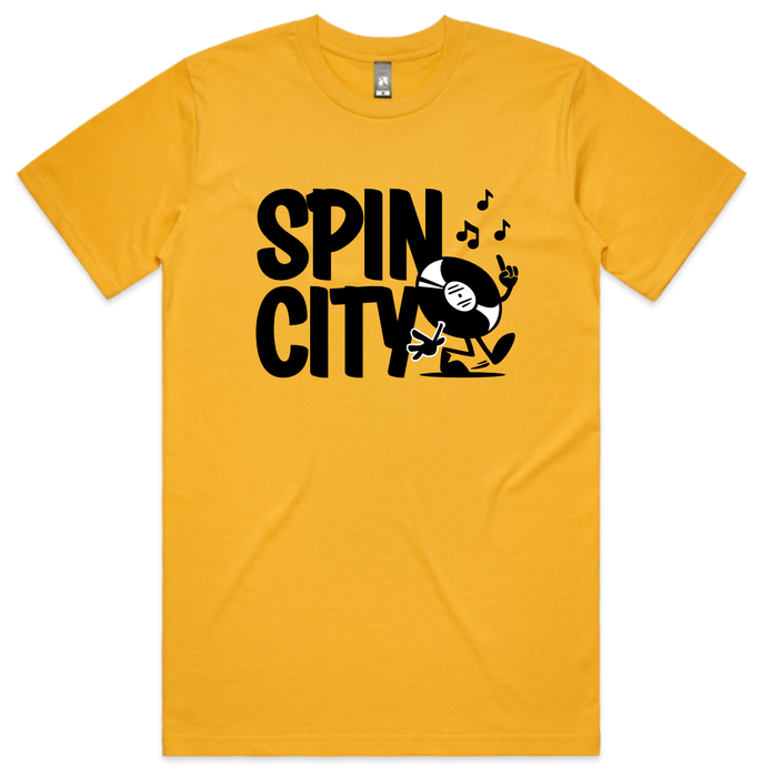 Spin City 'Step' Tee / Gold Yellow