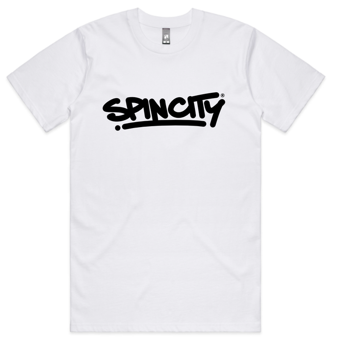 Spin City 'Letter' Tee / White