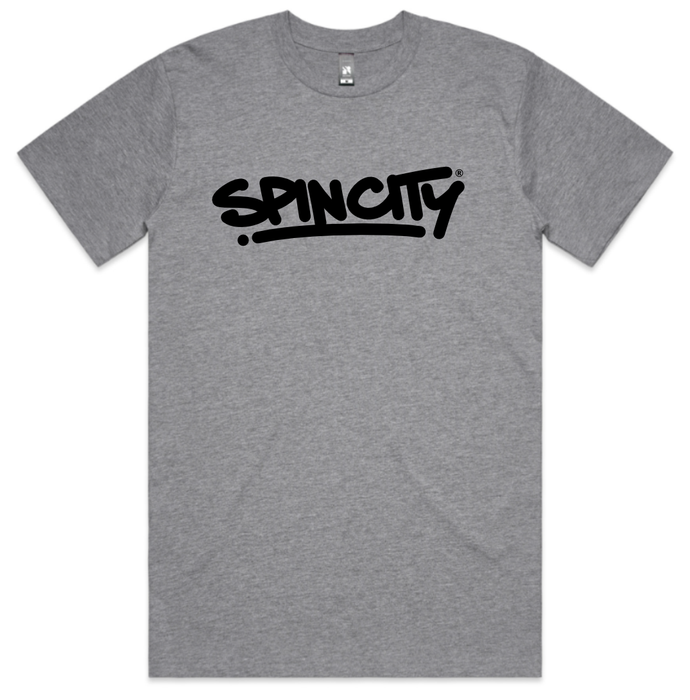 Spin City 'Letter' Tee / Grey Marle