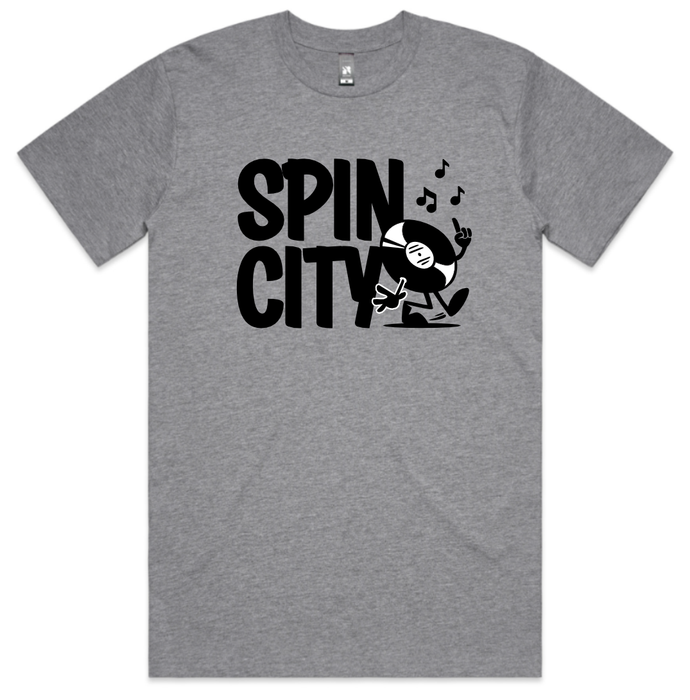 Spin City 'Step' Tee / Grey Marle